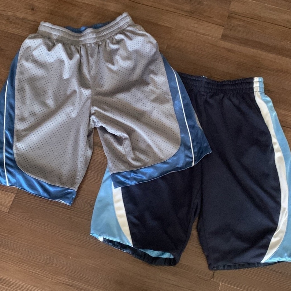 2 pair mens reversible Starter shorts with side pockets drawstring waist $Firm$